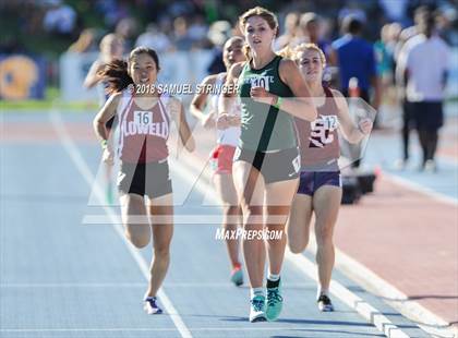 Thumbnail 1 in CIF State Track and Field Championships (Girls 1600m Prelims) photogallery.