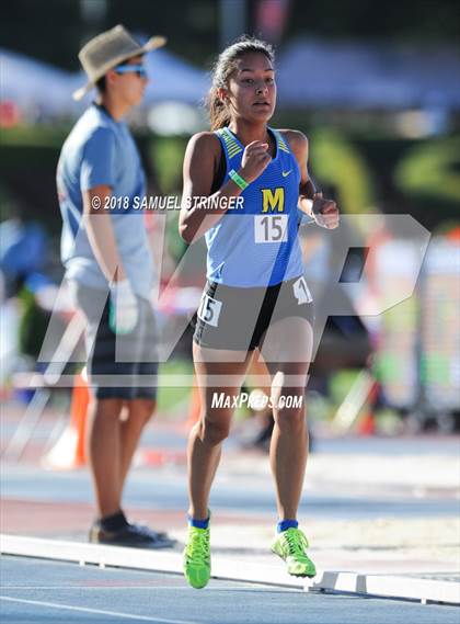 Thumbnail 1 in CIF State Track and Field Championships (Girls 1600m Prelims) photogallery.