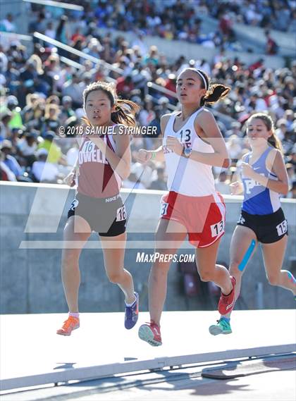 Thumbnail 1 in CIF State Track and Field Championships (Girls 1600m Prelims) photogallery.