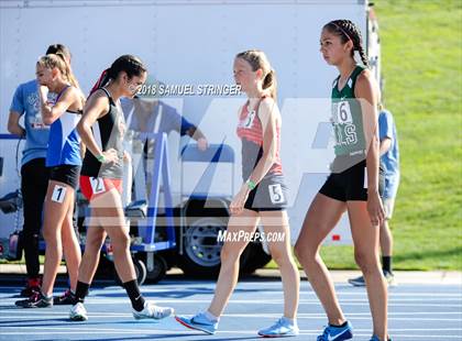Thumbnail 1 in CIF State Track and Field Championships (Girls 1600m Prelims) photogallery.