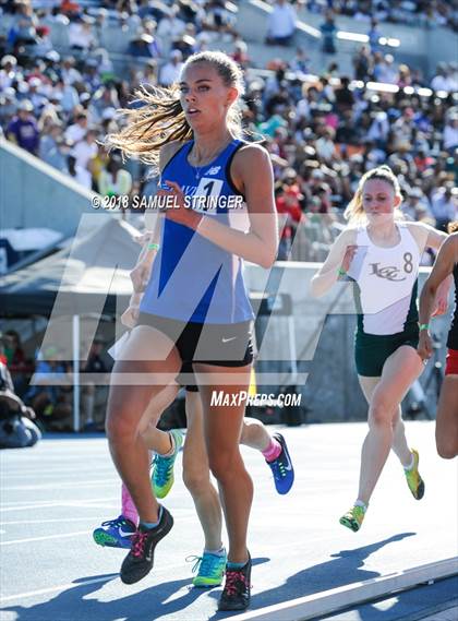 Thumbnail 2 in CIF State Track and Field Championships (Girls 1600m Prelims) photogallery.