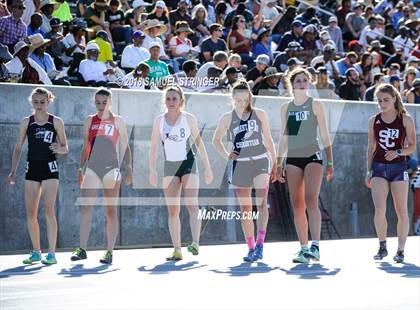 Thumbnail 1 in CIF State Track and Field Championships (Girls 1600m Prelims) photogallery.