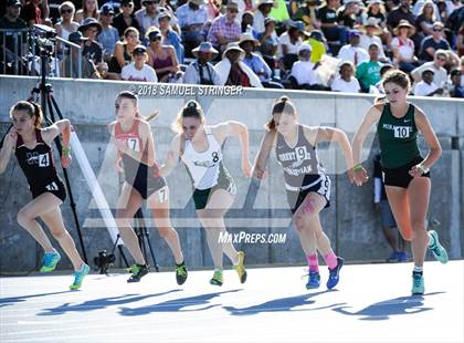 Thumbnail 1 in CIF State Track and Field Championships (Girls 1600m Prelims) photogallery.
