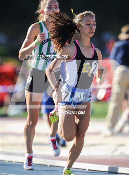 Thumbnail 2 in CIF State Track and Field Championships (Girls 1600m Prelims) photogallery.