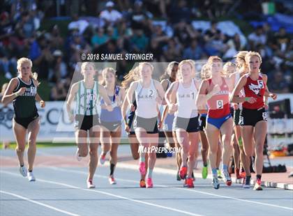 Thumbnail 1 in CIF State Track and Field Championships (Girls 1600m Prelims) photogallery.
