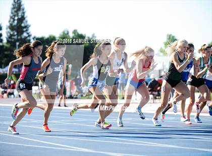 Thumbnail 1 in CIF State Track and Field Championships (Girls 1600m Prelims) photogallery.