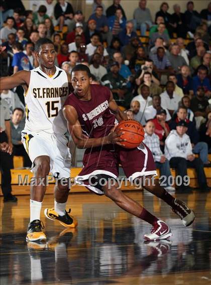 Thumbnail 1 in St. Benedict's Prep vs St. Frances (City of Palms Classic) photogallery.