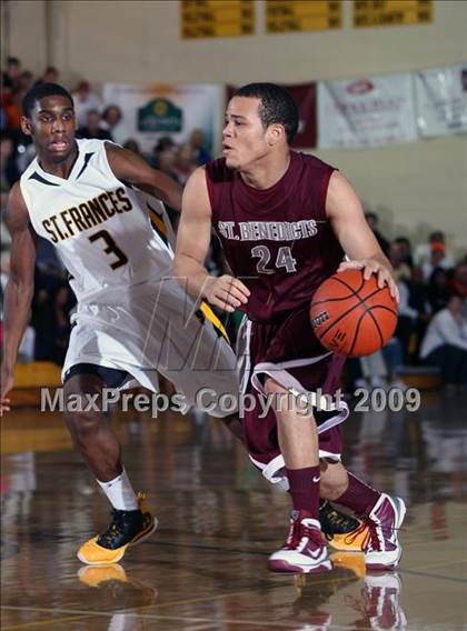 Thumbnail 1 in St. Benedict's Prep vs St. Frances (City of Palms Classic) photogallery.