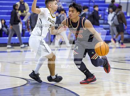 Thumbnail 2 in Bishop Alemany v San Pedro (4th Annual Wiseburn-DaVinci Holiday Classic Tournament) photogallery.