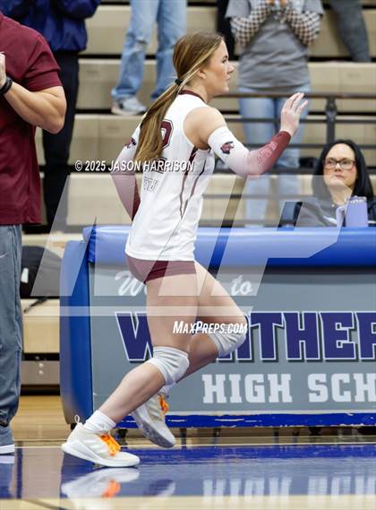 Thumbnail 3 in Saint Jo vs Jonesboro (UIL Volleyball 1A Region 2 Regional) photogallery.