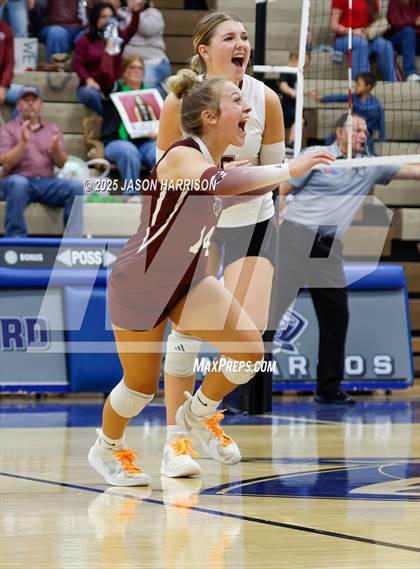 Thumbnail 2 in Saint Jo vs Jonesboro (UIL Volleyball 1A Region 2 Regional) photogallery.