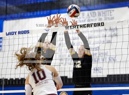 Thumbnail 2 in Saint Jo vs Jonesboro (UIL Volleyball 1A Region 2 Regional) photogallery.