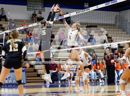 Thumbnail 3 in Saint Jo vs Jonesboro (UIL Volleyball 1A Region 2 Regional) photogallery.
