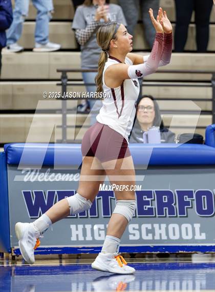 Thumbnail 2 in Saint Jo vs Jonesboro (UIL Volleyball 1A Region 2 Regional) photogallery.