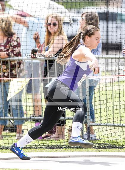 Thumbnail 3 in AIA Track & Field Preliminaries (Girls Discus D1/D2) photogallery.