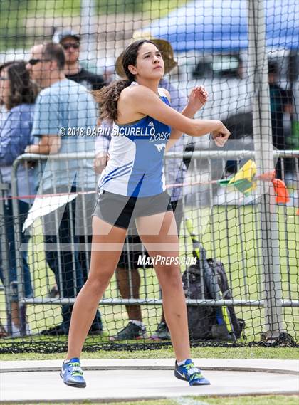 Thumbnail 2 in AIA Track & Field Preliminaries (Girls Discus D1/D2) photogallery.