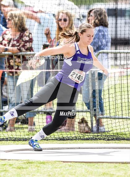 Thumbnail 2 in AIA Track & Field Preliminaries (Girls Discus D1/D2) photogallery.