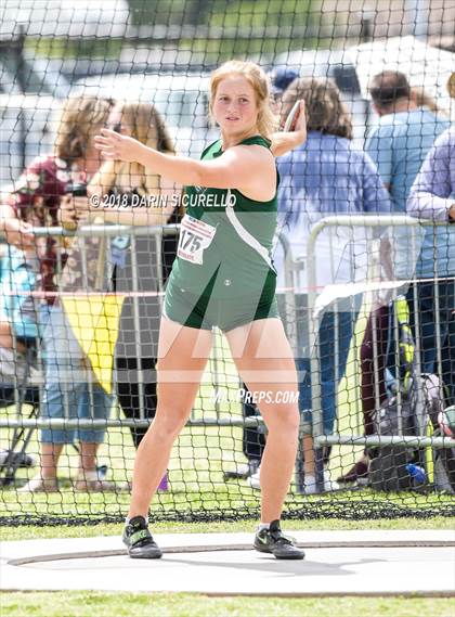 Thumbnail 3 in AIA Track & Field Preliminaries (Girls Discus D1/D2) photogallery.