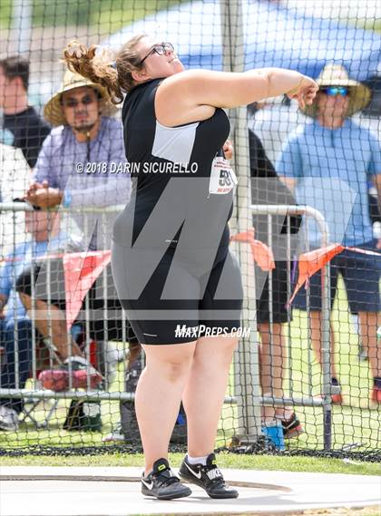 Thumbnail 2 in AIA Track & Field Preliminaries (Girls Discus D1/D2) photogallery.