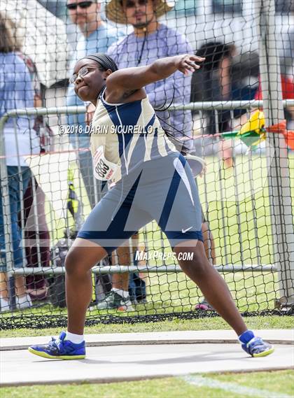 Thumbnail 2 in AIA Track & Field Preliminaries (Girls Discus D1/D2) photogallery.