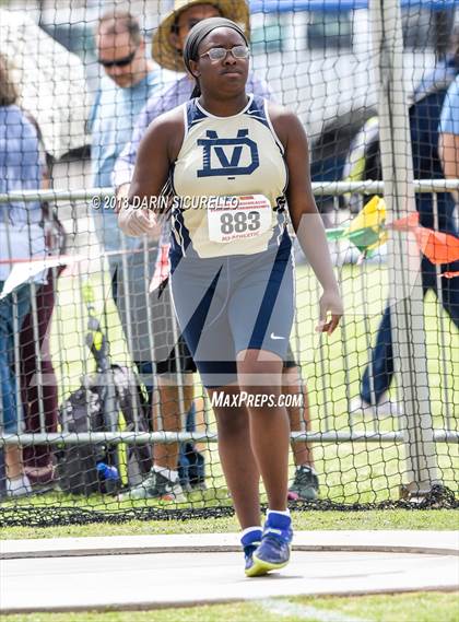 Thumbnail 3 in AIA Track & Field Preliminaries (Girls Discus D1/D2) photogallery.