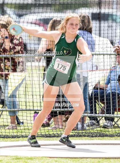 Thumbnail 2 in AIA Track & Field Preliminaries (Girls Discus D1/D2) photogallery.