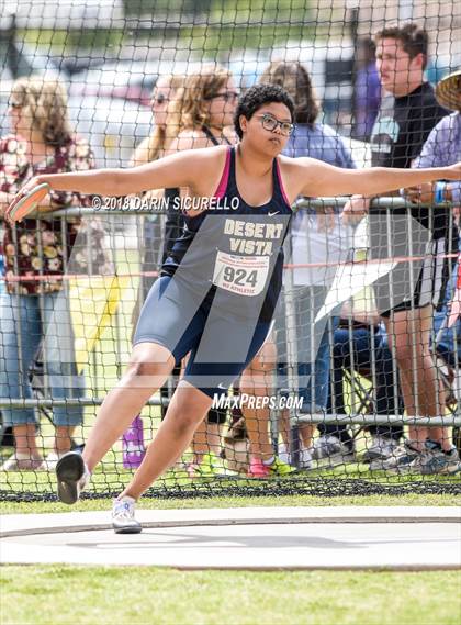 Thumbnail 1 in AIA Track & Field Preliminaries (Girls Discus D1/D2) photogallery.