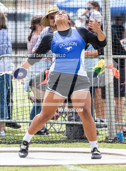 Thumbnail 2 in AIA Track & Field Preliminaries (Girls Discus D1/D2) photogallery.