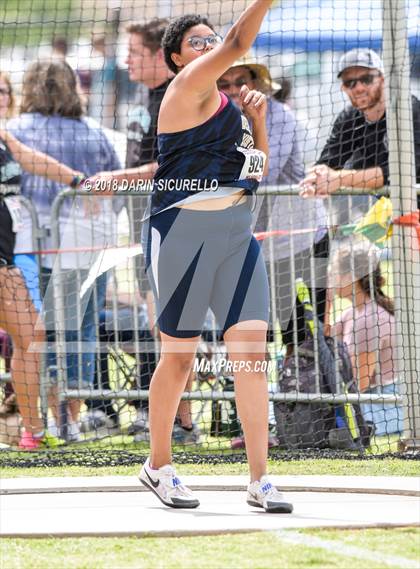 Thumbnail 3 in AIA Track & Field Preliminaries (Girls Discus D1/D2) photogallery.