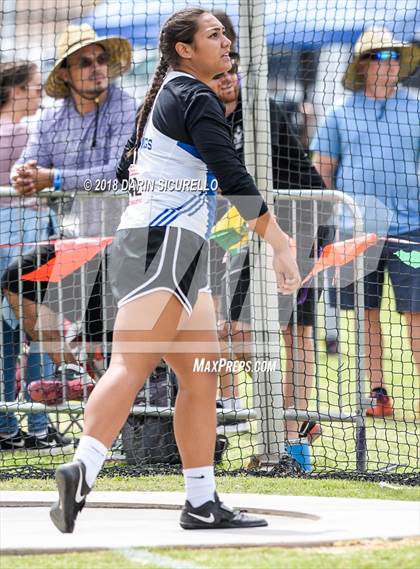 Thumbnail 2 in AIA Track & Field Preliminaries (Girls Discus D1/D2) photogallery.