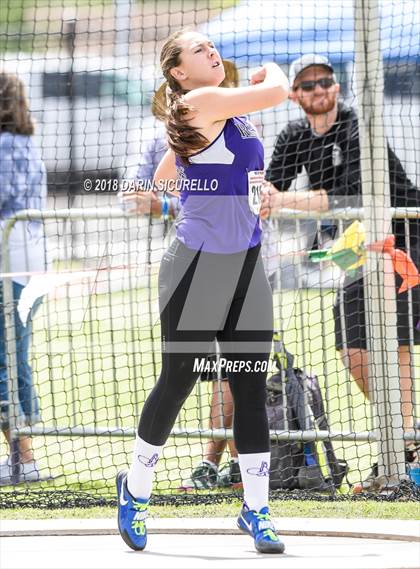 Thumbnail 2 in AIA Track & Field Preliminaries (Girls Discus D1/D2) photogallery.