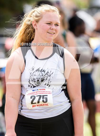 Thumbnail 2 in AIA Track & Field Preliminaries (Girls Discus D1/D2) photogallery.
