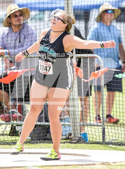 Thumbnail 2 in AIA Track & Field Preliminaries (Girls Discus D1/D2) photogallery.