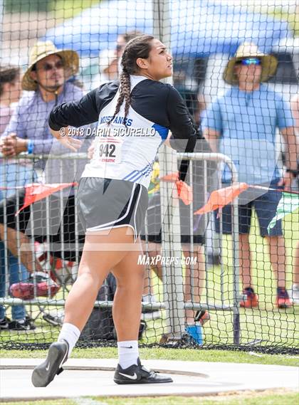 Thumbnail 1 in AIA Track & Field Preliminaries (Girls Discus D1/D2) photogallery.
