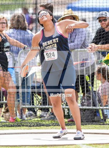 Thumbnail 2 in AIA Track & Field Preliminaries (Girls Discus D1/D2) photogallery.