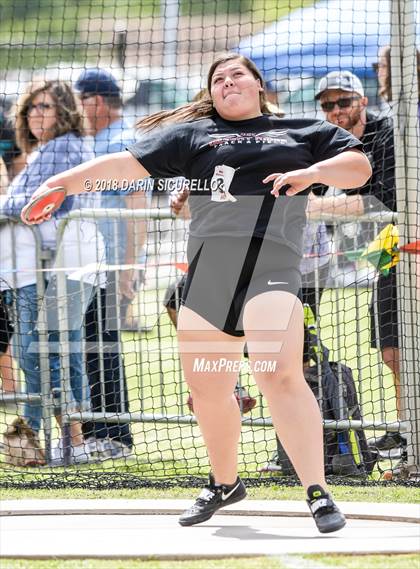 Thumbnail 3 in AIA Track & Field Preliminaries (Girls Discus D1/D2) photogallery.