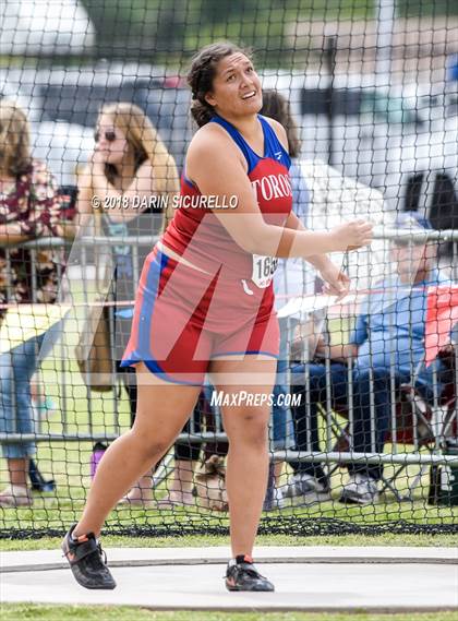 Thumbnail 3 in AIA Track & Field Preliminaries (Girls Discus D1/D2) photogallery.