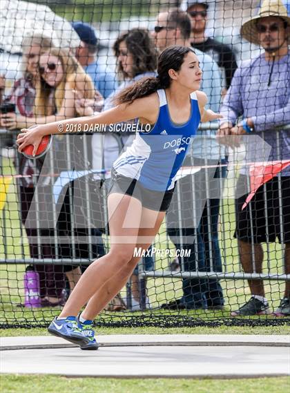 Thumbnail 2 in AIA Track & Field Preliminaries (Girls Discus D1/D2) photogallery.