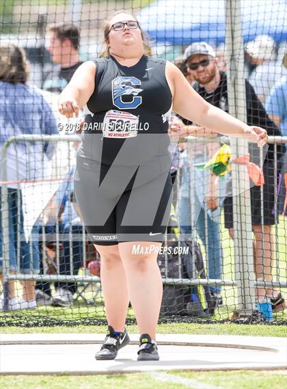 Thumbnail 3 in AIA Track & Field Preliminaries (Girls Discus D1/D2) photogallery.