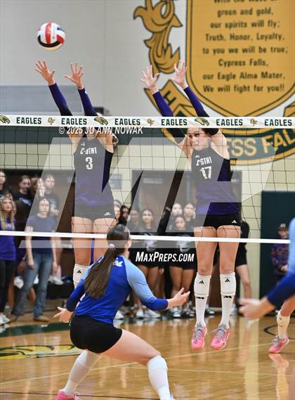 Thumbnail 3 in Barbers Hill vs. College Station (UIL 5A D1 Volleyball Area Playoff) photogallery.