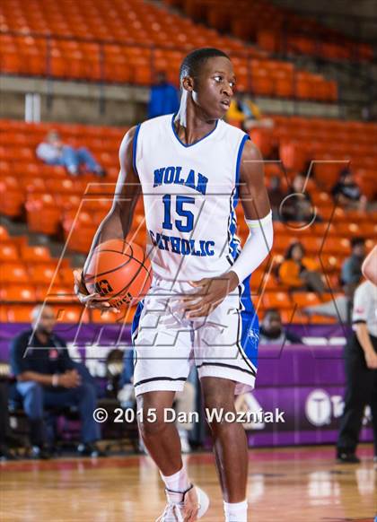 Thumbnail 1 in Nolan Catholic vs. Fort Worth Country Day (DFW Basketball Challenge) photogallery.