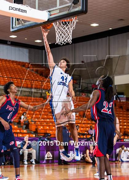 Thumbnail 1 in Nolan Catholic vs. Fort Worth Country Day (DFW Basketball Challenge) photogallery.