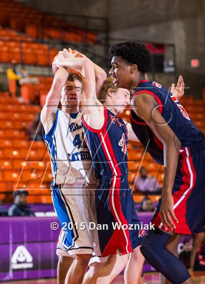 Thumbnail 2 in Nolan Catholic vs. Fort Worth Country Day (DFW Basketball Challenge) photogallery.