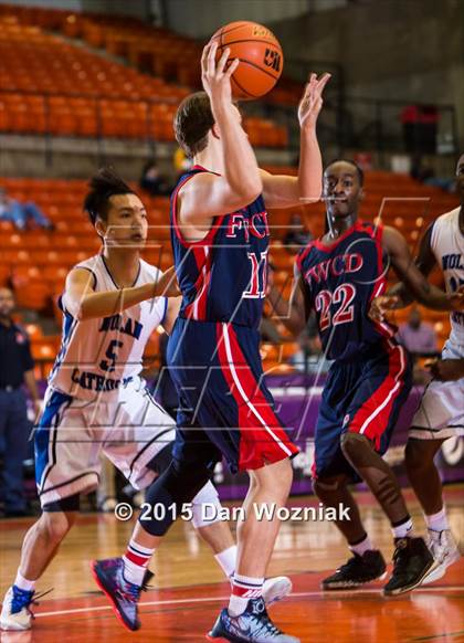 Thumbnail 1 in Nolan Catholic vs. Fort Worth Country Day (DFW Basketball Challenge) photogallery.