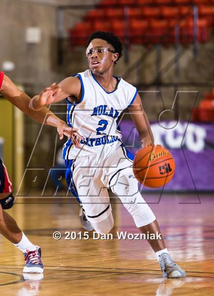 Thumbnail 1 in Nolan Catholic vs. Fort Worth Country Day (DFW Basketball Challenge) photogallery.