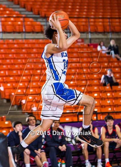 Thumbnail 1 in Nolan Catholic vs. Fort Worth Country Day (DFW Basketball Challenge) photogallery.