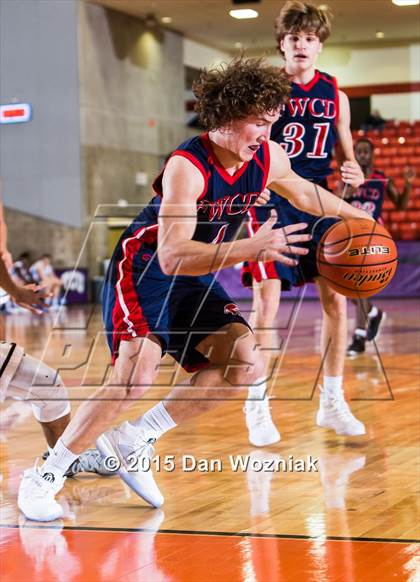 Thumbnail 1 in Nolan Catholic vs. Fort Worth Country Day (DFW Basketball Challenge) photogallery.