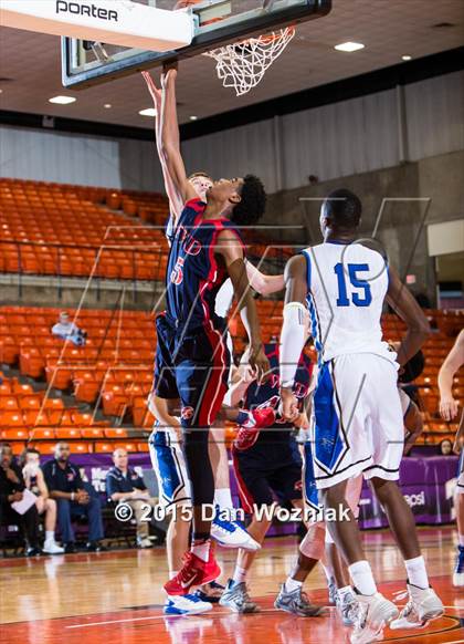 Thumbnail 1 in Nolan Catholic vs. Fort Worth Country Day (DFW Basketball Challenge) photogallery.