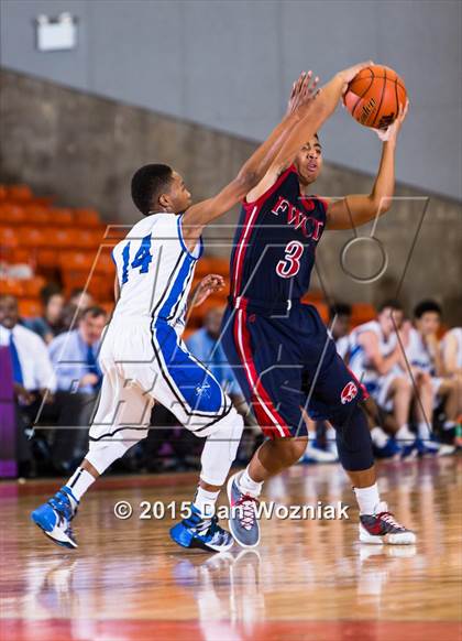 Thumbnail 2 in Nolan Catholic vs. Fort Worth Country Day (DFW Basketball Challenge) photogallery.