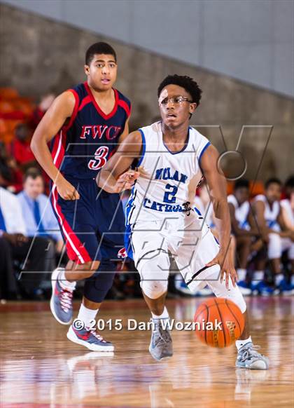 Thumbnail 2 in Nolan Catholic vs. Fort Worth Country Day (DFW Basketball Challenge) photogallery.